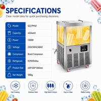 Máquina de Helados de Acero Inoxidable GQ-PM40, Máquina Industrial para Hacer Helados con Pantalla LED Multifunción y Limpieza con un Solo Botón, 1300W