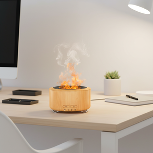 Diffuseur d'huiles essentielles Emochies pour bureau, hôtel, maison, humidificateur, 9 couleurs, lumière LED nocturne, faible <span class=keywords><strong>bruit</strong></span> 30 dB, fonction <span class=keywords><strong>de</strong></span> minuterie, citron - Product Image 3