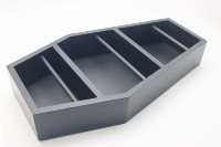 Estante de ataúd flotante gótico de madera espeluznante para pared o mesa para decoración del hogar
