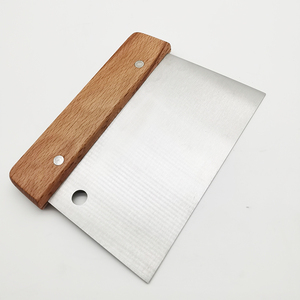 Giảm Giá Mạnh Dụng Cụ Làm Bánh Nhà Bếp Dụng Cụ Cắt Bột Bằng Thép Không Gỉ Dụng Cụ Cạo Bột Bánh Mì Có Cán Gỗ - Product Image 5