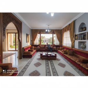 Ottoman Style <b>Sofa</b> Arabic Majlis Oriental Floor Seating | Sitting Height 35cm | <b>Sofa</b> + Wool Carpet + Curtain + Table Set FULL - Product Image 3