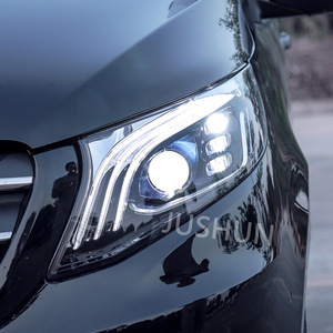 ชุดไฟหน้า Mercedes-Benz Vito เลนส์ LED ไฟวิ่งกลางวัน สไตล์ Maybach 12000 ลูเมน 12V - Product Image 1