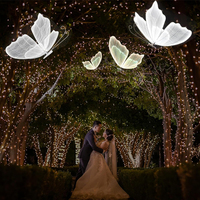 Accessoires de mariage : Ailes de papillon lumineuses électriques pour événements et fêtes, lumières LED de mariage avec mouvement