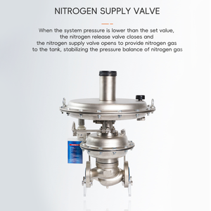 Válvula reguladora de nitrógeno de micropresión autoaccionada ZZYVP con bridas de acero inoxidable, válvula reductora de presión de potencia neumática - Product Image 3