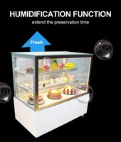 Présentoir de gâteau de beignet de confiserie d'acier inoxydable réfrigérateur commercial d'affichage de pâtisserie