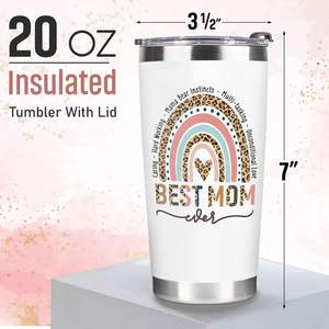 American Style Modern Mothers Day Gifts Best Mom Ever Stainless Steel Vacuum Tumbler Travel Car Cups Coffee <b>Mug</b> - Product Image 6