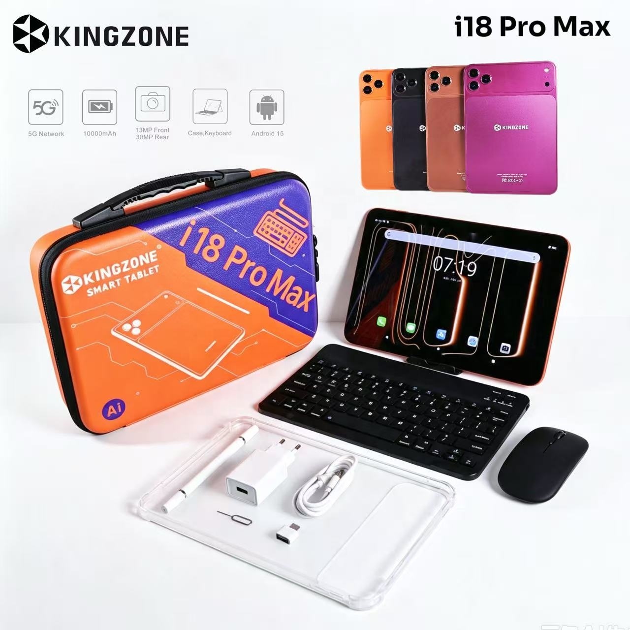 Hot Selling KINGZONE I18 Pro Max 10.1 <strong>Inch</strong> Android <strong>15</strong> <strong>Tablet</strong> Pc with Keyboard and Mouse 16G+<strong>1TB</strong> Children Adult <strong>Tablet</strong> With Bag