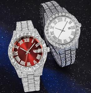 Reloj de pulsera analógico de cuarzo para hombre con diamantes de imitación y cristales, estilo Iced-Out - Product Image 5