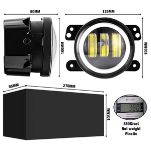 Feux antibrouillard LED de 4 pouces avec yeux d'ange pour Jeep Wrangler JK, accessoires DRL LED, feux de jour, feux de brouillard, clignotants, lentilles LED - Product Image 6