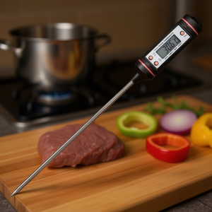 Thermomètre numérique pour viande Shorbull, lecture rapide et précise pour la cuisine, la pâtisserie, l'utilisation au restaurant, noir, résistant à la chaleur, en plastique PC - Product Image 2