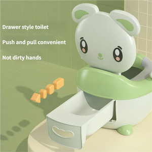 Siège de toilette pliable et lavable en plastique pour bébé, motif animal de dessin animé mignon, pratique et élégant, pour l'apprentissage de la propreté - Product Image 6