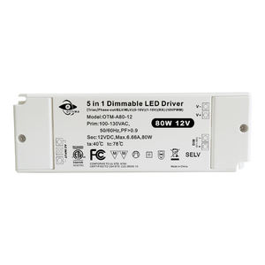 ETL DC12V Triac Dimmable LED Driver 0-10V 1-10V 5 en 1 Tension Constante 80W LED Driver pour Éclairage - Product Image 6