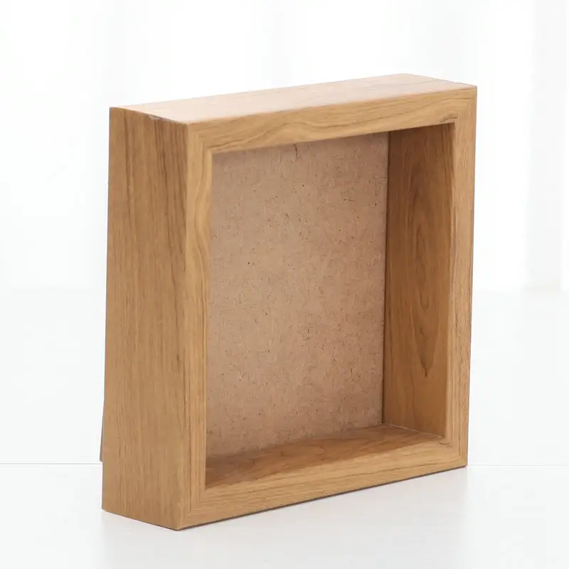 Marco de caja de sombra de resina moderna de tamaño personalizado sin vidrio, venta al por mayor