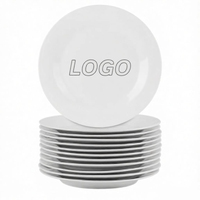 Assiette à dîner en mélamine de qualité alimentaire blanche de 9 pouces, écologique, durable, passe au lave-vaisselle, pour les fêtes et les mariages