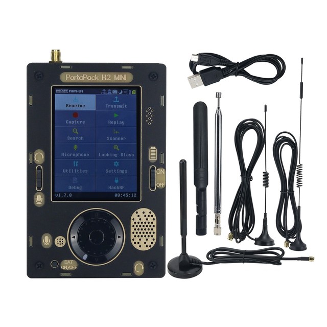 Portapack H2 Mini + HackRF One R9 V2.0.0 SDR Software Defined Radio Receiver with 5 Antennas