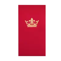 Enveloppe de poche rouge, Design personnalisé, estampage à chaud, pour mariage, nouvel an chinois, vente en gros