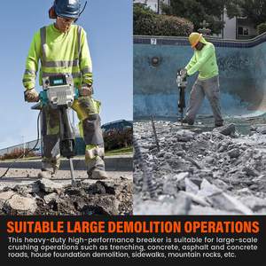 2100w 50-פאונד ג 'שקע פטיש חשמלי כבד הדמו מקדחות הריסה מצמרר בטון/מדרכה - Product Image 5