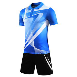 핫 세일 남성 피트니스 운동 훈련 스포츠 의류 탁구 셔츠와 반바지 테니스 크리켓 셔츠 저지 - Product Image 3