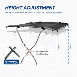 STARRYHEART Réglage de la hauteur Bateau Canopy Bimini Top - Product Image 3
