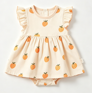 Romper Bayi Premium Bahan Bambu Elastis, Lembut, Bernapas, Nyaman, Model Puff Sleeve untuk Musim Panas - Product Image 3