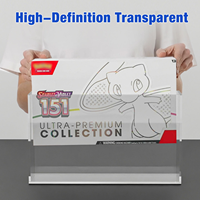 Boîte de présentation en acrylique transparente de qualité supérieure, collection Ultra Premium 151, protection UV, avec couvercle magnétique.