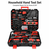 Ensemble d'outils à main multifonctionnels en acier au carbone de 158 pièces avec boîte à outils portable pour la réparation à domicile