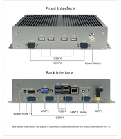 VINCANWO BPC-101 Mini industri PC dengan Intel Chipset Quad-Core J1900 4GB RAM 64GB SSD tanpa kipas WIFI konektivitas digunakan dengan HDD