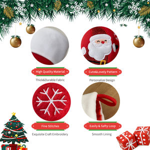 BSCI 2026 Nouvelle Chaussette de Noël Personnalisée avec Motif Dessin Animé pour Broderie, Échantillon Gratuit, Décoration Mignonne pour Cheminée de Noël à Domicile - Product Image 4