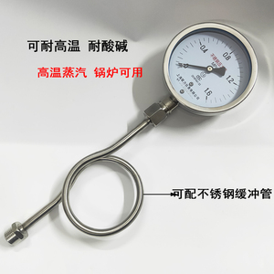 Manómetro de Presión de Acero Inoxidable 304 Shanghai Lianli Y100BF 0-1.6MPa, Resistente a Altas Temperaturas, para Vapor - Product Image 4