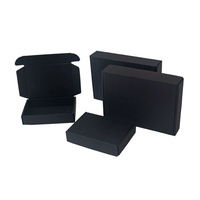 Boîte d'expédition en papier noir avec design personnalisé, logo sur mesure, emballage écologique, boîtes d'expédition pour vêtements naturels