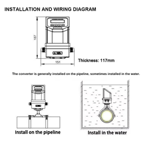 Siêu âm <span class=keywords><strong>Flow</strong></span> Meter độ chính xác cao siêu âm lỏng lưu lượng kế cho dầu diesel nước - Product Image 6