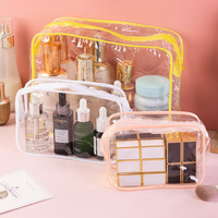Trousse de Maquillage Écologique en PVC Imperméable avec Fermeture Éclair, Organisateur de Maquillage Tendance, Design Personnalisable OEM, Grande Capacité