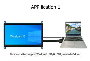 Hot bán cửa sổ 11/10/8.1/8/7 7 inch Raspberry Pi cảm ứng màn hình hiển thị 1024x600 IPS cảm ứng điện dung màn hình CTP TFT LCD hiển thị - Product Image 2