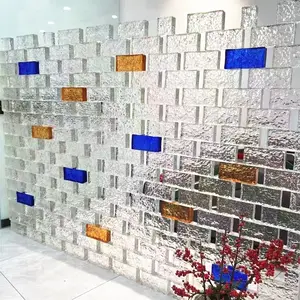 Blocchi di vetro dei mattoni di vetro di cristallo di colore Super bianco del fornitore con materiale decorativo della parete dell'edificio di alta qualità