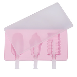 Moule à crème glacée en Silicone à 4 cavités, moules à sucettes glacées réutilisables, bricolage, mignon, dessin animé, Fruit, crème glacée, fabricant de sucettes glacées - Product Image 4