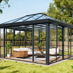 Véranda de maison en verre pour <span class=keywords><strong>solarium</strong></span> moderne 4 saisons en aluminium sur pied de haute qualité personnalisée pour villa à usage résidentiel et hôtel - Product Image 1