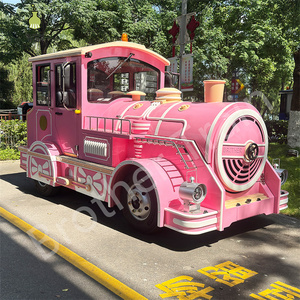 Ce Venta caliente interior y exterior eléctrico tren turístico económico Parque de Atracciones paseo atracción <span class=keywords><strong>ruedas</strong></span> tren conjunto para la venta - Product Image 3