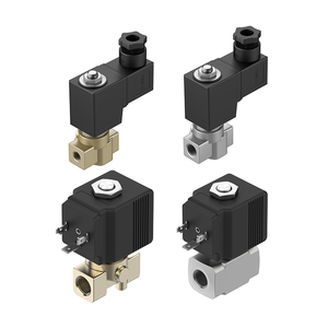 Válvula Solenoide Neumática de Agua de Latón y Acero Inoxidable de Alta Presión de 1/4\", 2/2 Vías, 24 Voltios, 10-40 <span class=keywords><strong>Bar</strong></span>, VZWD-L-M22C-M-G14-30-V-1P4-15 - Product Image 1
