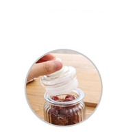 Toples penyimpanan kaca transparan desain Modern, untuk dapur, Jam biji-bijian bumbu, teh, nasi, untuk penggunaan pesta