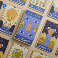 Cartes de tarot de luxe personnalisées en papier écologique spécial pour la lecture astrologique, avec dorure argentée, vente en gros en vrac directement du fabricant