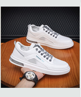 Chaussures de skate décontractées en toile fine pour hommes, tendance été 2026, respirantes, blanches, pour le sport et les loisirs