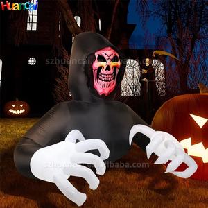 2025วันฮาโลวีนปีศาจเป่าลมพร้อมไฟสีดำแหลมทรงปิศาจออกแบบได้เองตกแต่งเทศกาล - Product Image 4