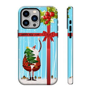 Funda de teléfono con sublimación de diseño navideño de dibujos animados 2 en 1 para iPhone 16 Pro Max 17 Air 15 Plus Funda Para Celulares para <span class=keywords><strong>Apple</strong></span> - Product Image 2