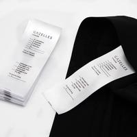 Étiquette tissée personnalisée pour vêtements, avec logo de marque, design privé, en tissu satin damassé haute densité, imprimée, pour col et taille