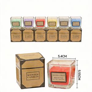 Bougie parfumée <span class=keywords><strong>de</strong></span> luxe 100% artisanale en cire <span class=keywords><strong>de</strong></span> soja dans un bocal en verre ambré, huile essentielle parfumée, pour la Saint-Valentin, Thanksgiving, Pâques - Product Image 4