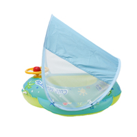 Flotteur gonflable pour bébé avec pare-soleil pour améliorer la taille des jouets de piscine pour les enfants de 3 à 36 mois