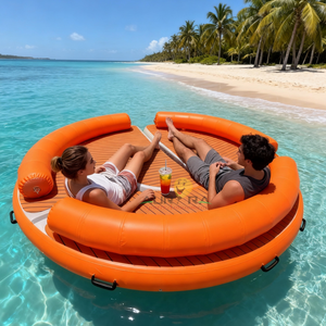 Fabricant d'îles flottantes gonflables, transats géants pour fêtes aquatiques, lits de soleil pour la plage, l'océan, le lac, l'été, personnalisables, B2B, divertissement - Product Image 1