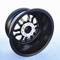 Jantes de voiture en alliage 6061, peinture noire, design Beadlock, jantes forgées pour voiture avec jantes monobloc, peinture noire, en vente