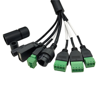 Alto rendimiento 450mm CCTV IP67 Chaqueta de aluminio impermeable Arnés de cableado Conductor de cobre estañado recubierto de PVC negro RJ45