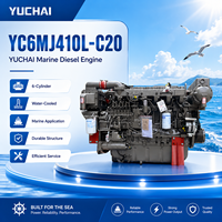 Motor Diésel SCDC YUCHAI YC6MJ410-C20 de 300kW, 1800 RPM, Turboalimentado, Interenfriado por Agua, para Barcos Comerciales y Buques de Carga